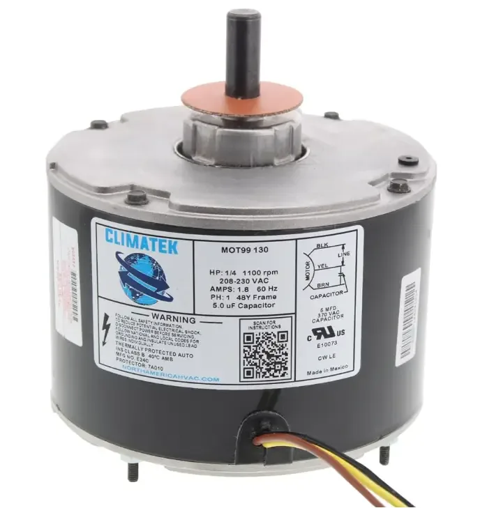 5KCP39FGS071S – ClimaTek Exact Replacement for GE Genteq 1/4 HP Fan Motor